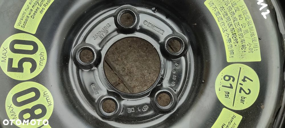 KOŁO DOJAZDOWE MERCEDES 2044000302 W202 5x112 3.5Jx16 CALI 1 SZTUKA - 2