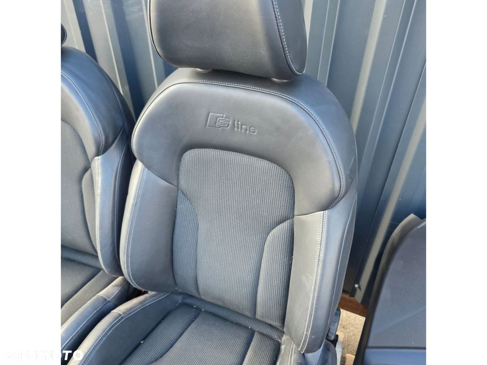 FOTEL FOTELE AUDI Q3 8U S LINE SKÓRA + MATERIAŁ KOMPLET ! - 11