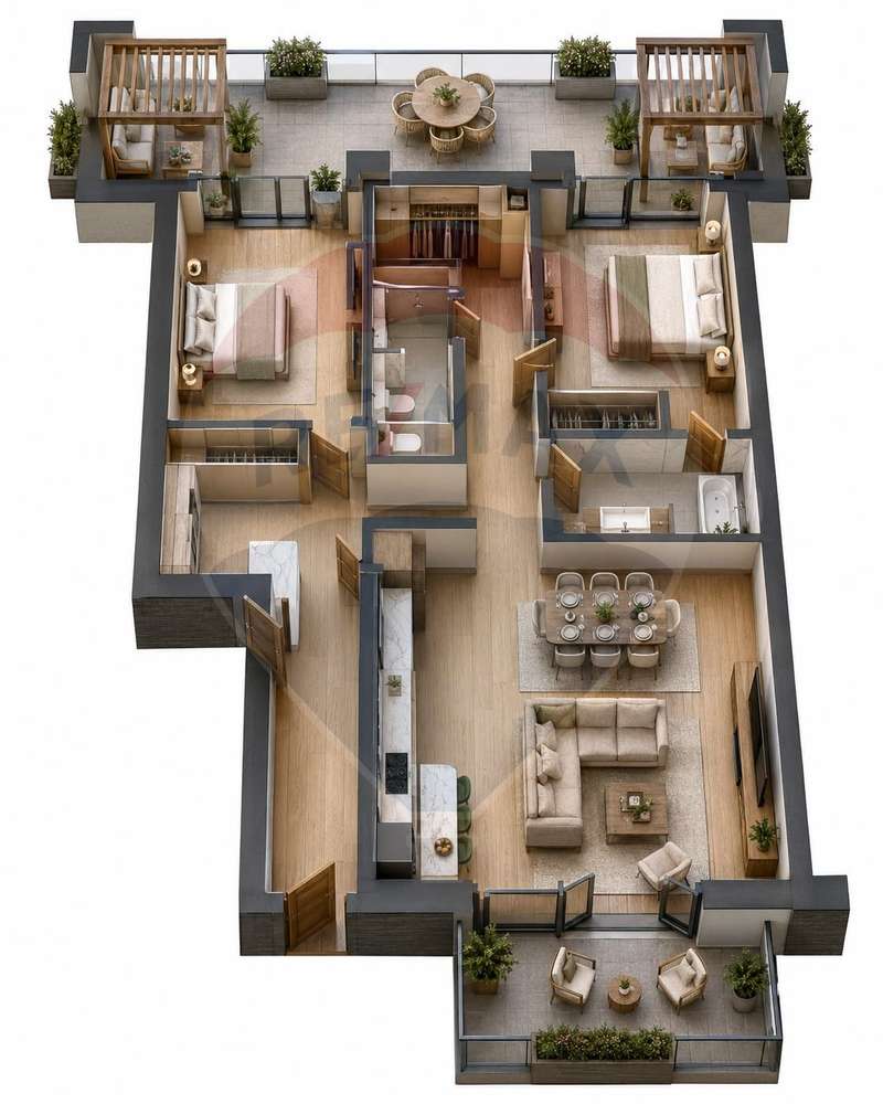 Apartament 3 camere | 189mp | Etaj 3 | Zona Nord - Pipera — fotografia 1