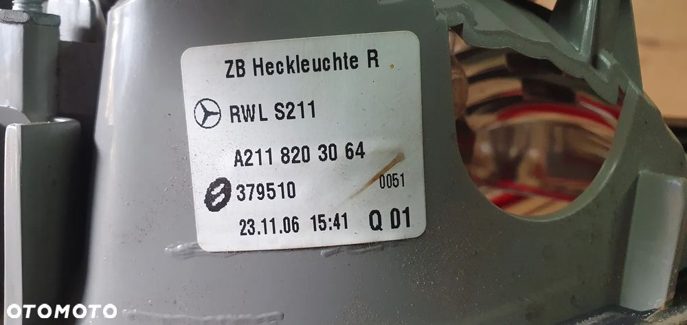 Lampa prawy tył tylna prawa Mercedes E-Klasa W211 Lift Kombi A2118203064 - 8