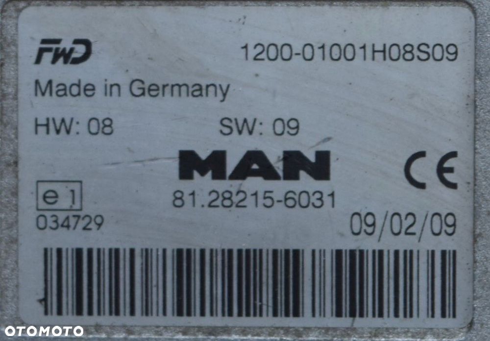 STEROWNIK TELEFONU MAN TGX TGS 81.28215 - 6031 - 3
