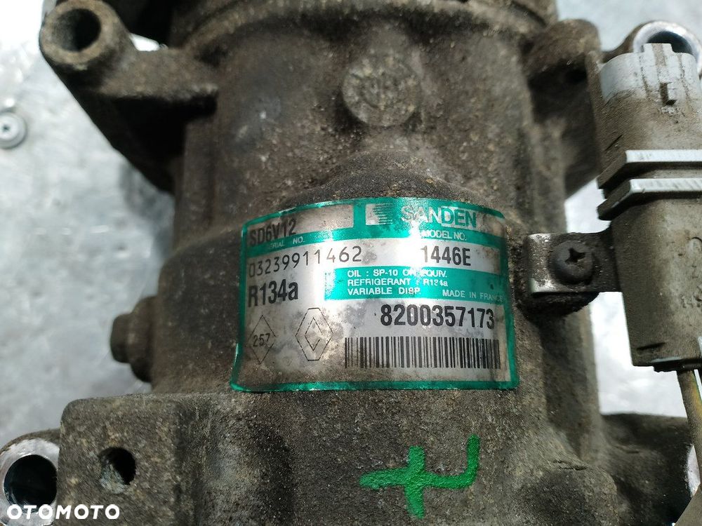 POMPA, SPRĘŻARKA KLIMATYZACJI RENAULT MODUS 8200357173 1.4 16V - 2