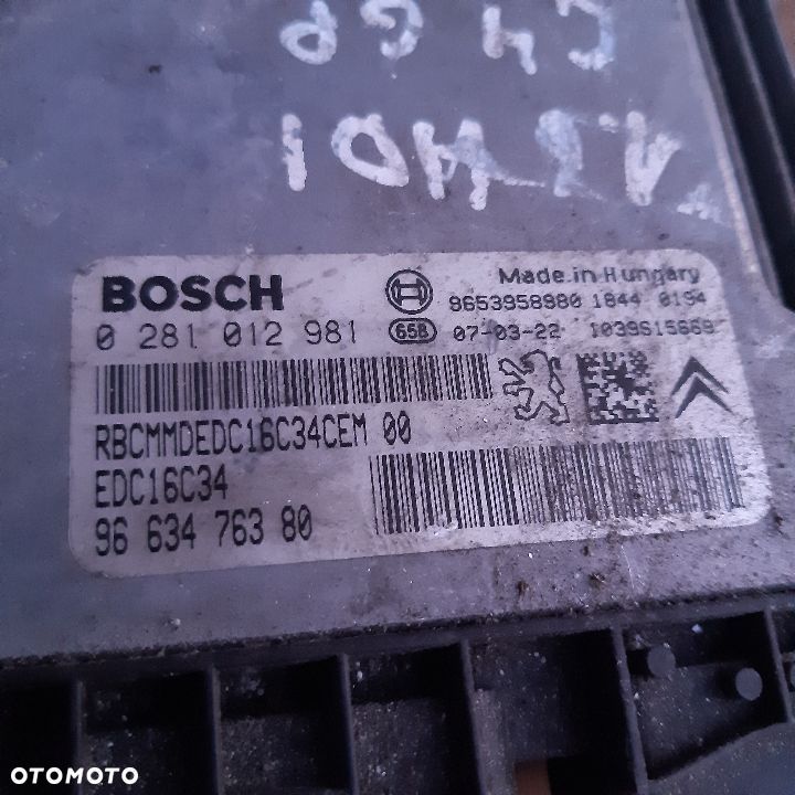 Peugeot Citroen komputer sterownik 9663476380 - 2