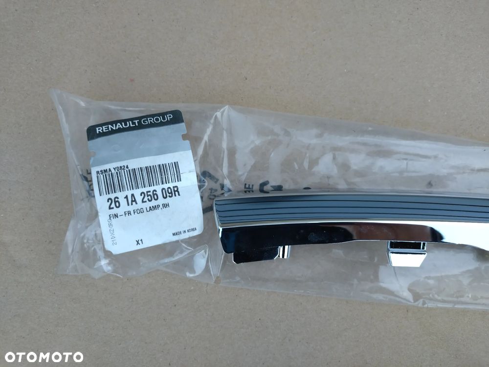 RENAULT KOLEOS I LIFT 11-16 - LISTWA CHROM 261A25609R 261A31626R  LEWA W ZDERZAK PRZÓD NOWA ORYGINAŁ!! - 2
