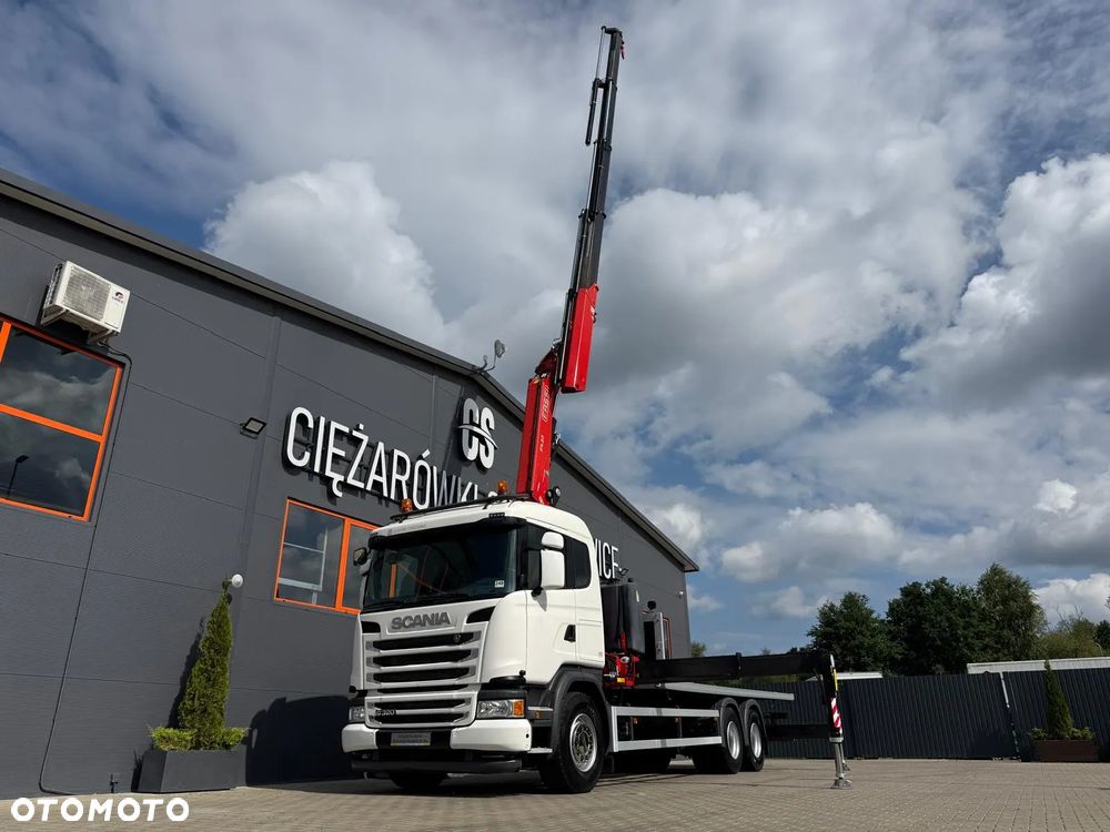 Scania SCANIA G 320 // 6x2 6x4 // platforma z żurawiem FASSI F425RA.2.24