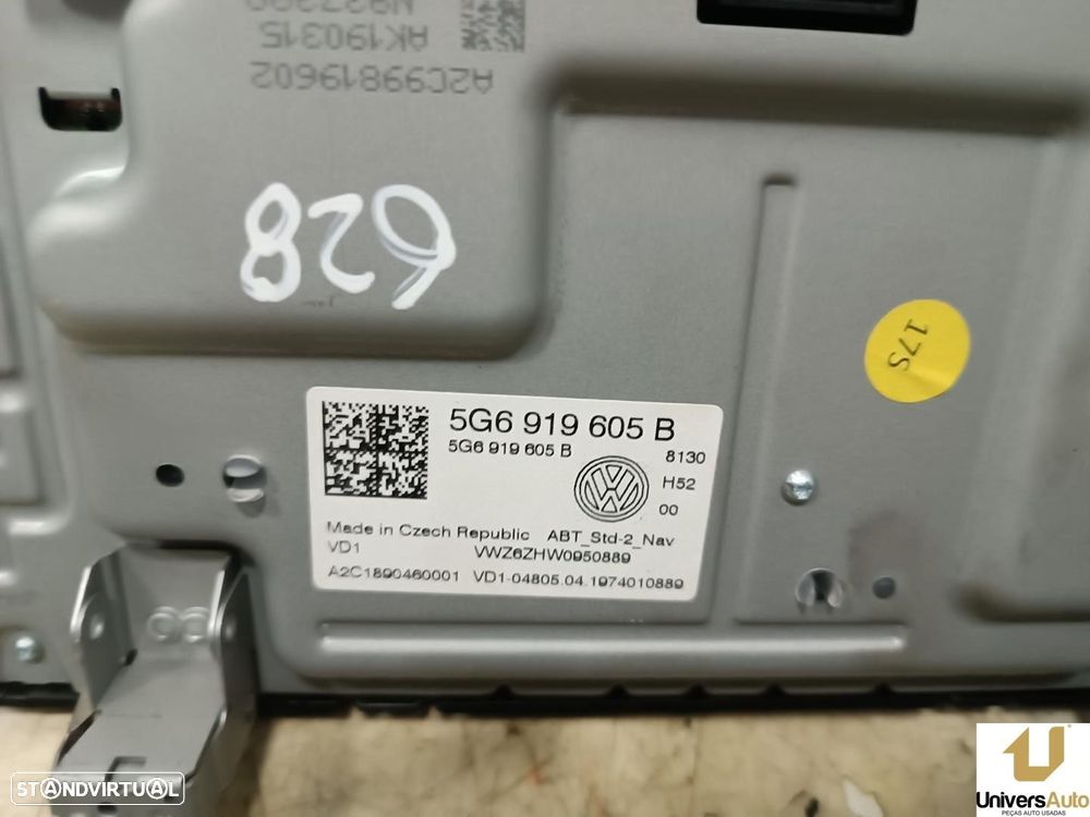 ECRÃ MULTIFUNÇÕES VOLKSWAGEN GOLF VII 2019 -5G6919605B - 5