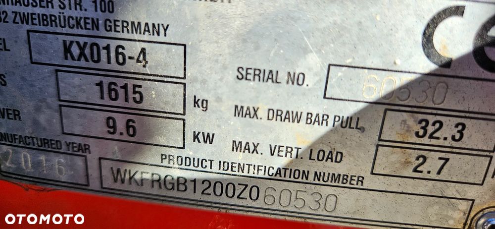 Kubota KX 016-4 2600 mtg poszerzane gąsienice sprowadzona - 14