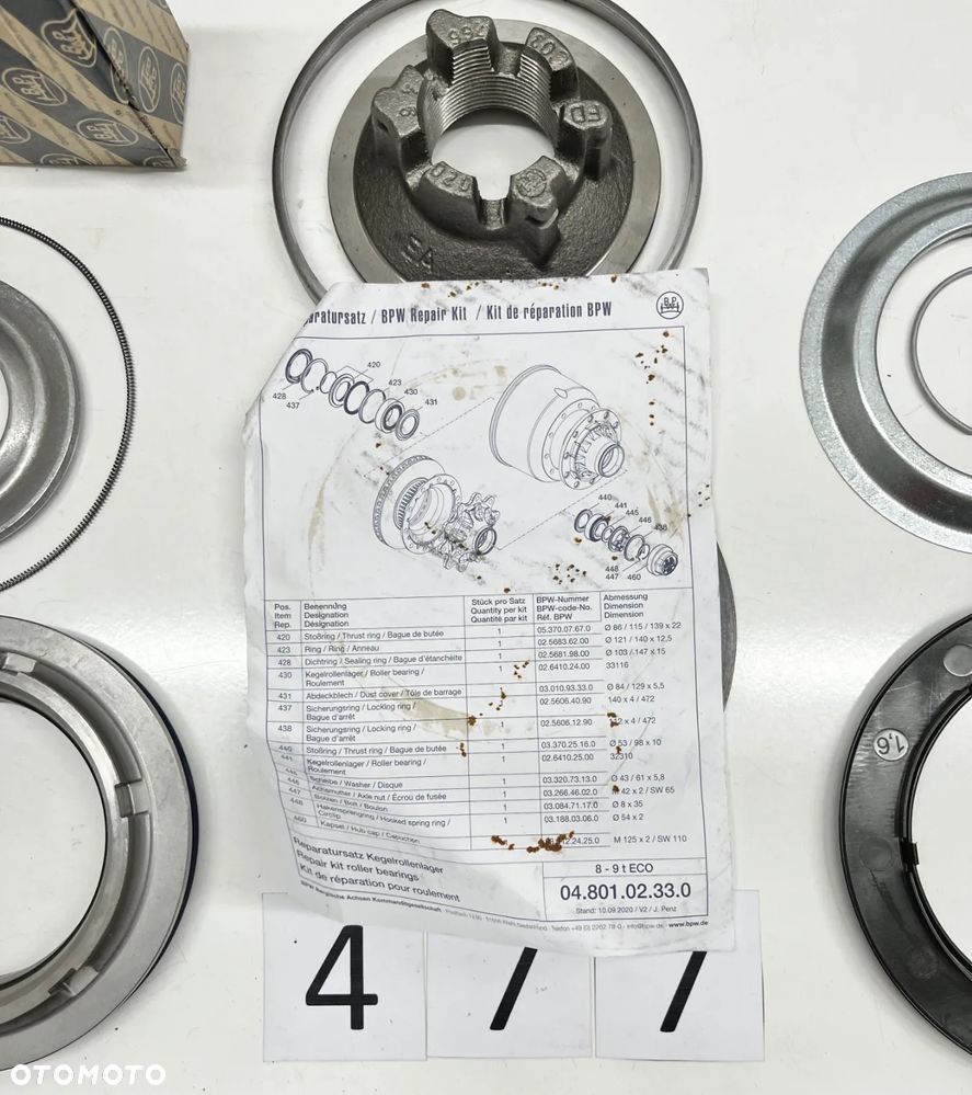 Zestaw naprawczy piasty, komplet łożysk koła BPW 09.801.02.33.0 - 5