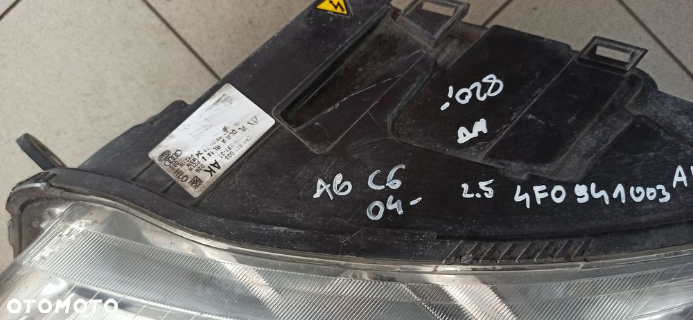 Audi A6 C6 Reflektor lampa przednia lewa 4F0941003AK XENON - 4