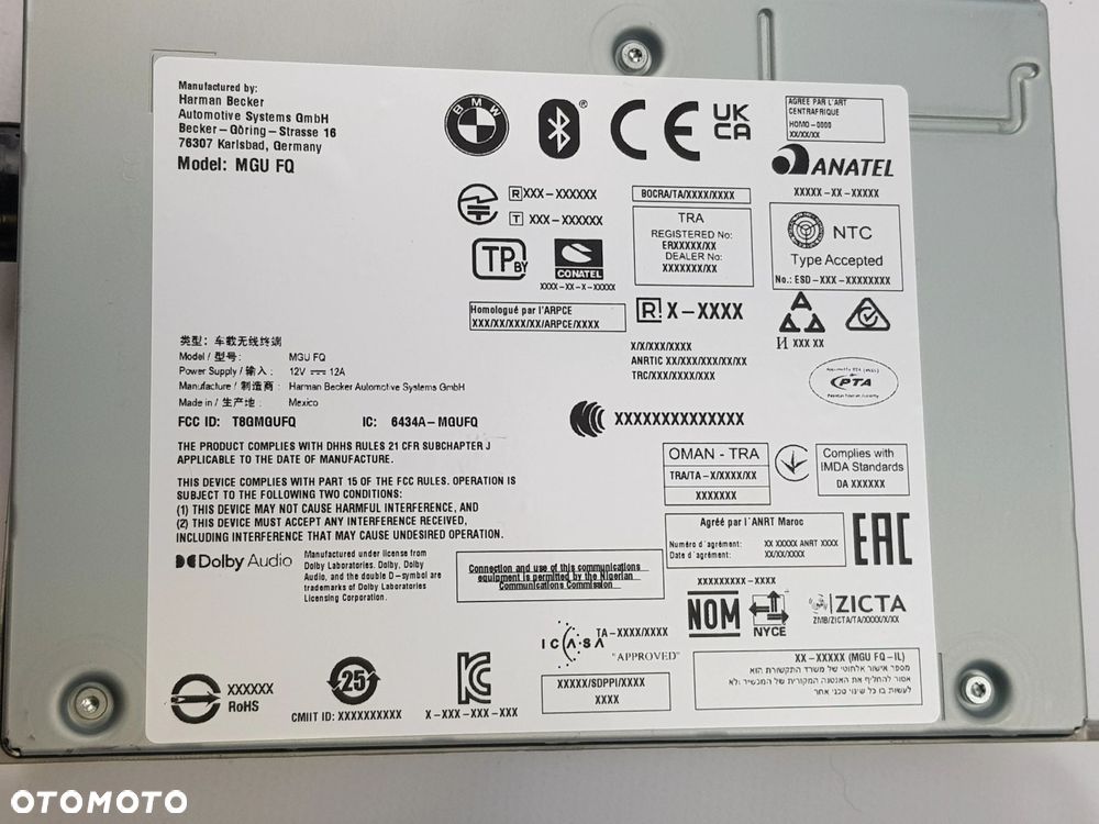 Wzmacniacz Moduł Audio GPS BMW X3 G01 X4 G02 G20 5B369D1 - 8