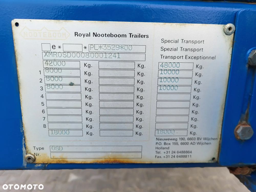Nooteboom OSD 48 / Rozciągana / Poszerzana / Najazdy hydrauliczne / 3 osiowa / - 12