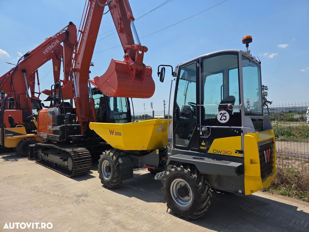 Wacker DUMPER 3 TONE, basculare LATARALA, CABINA cu aer conditionat, 2023, EX DEMO cu 152 ore, anv 98% ok, motor Perkins 50CP, lungime 3,7m, inaltime 2,8m, latime 1,8m, Masa operationala 5,8t, masa propie 2,8t, leasing 4 ani-CA NOU-PROMOTIE 26.900Eur+Tva - 31
