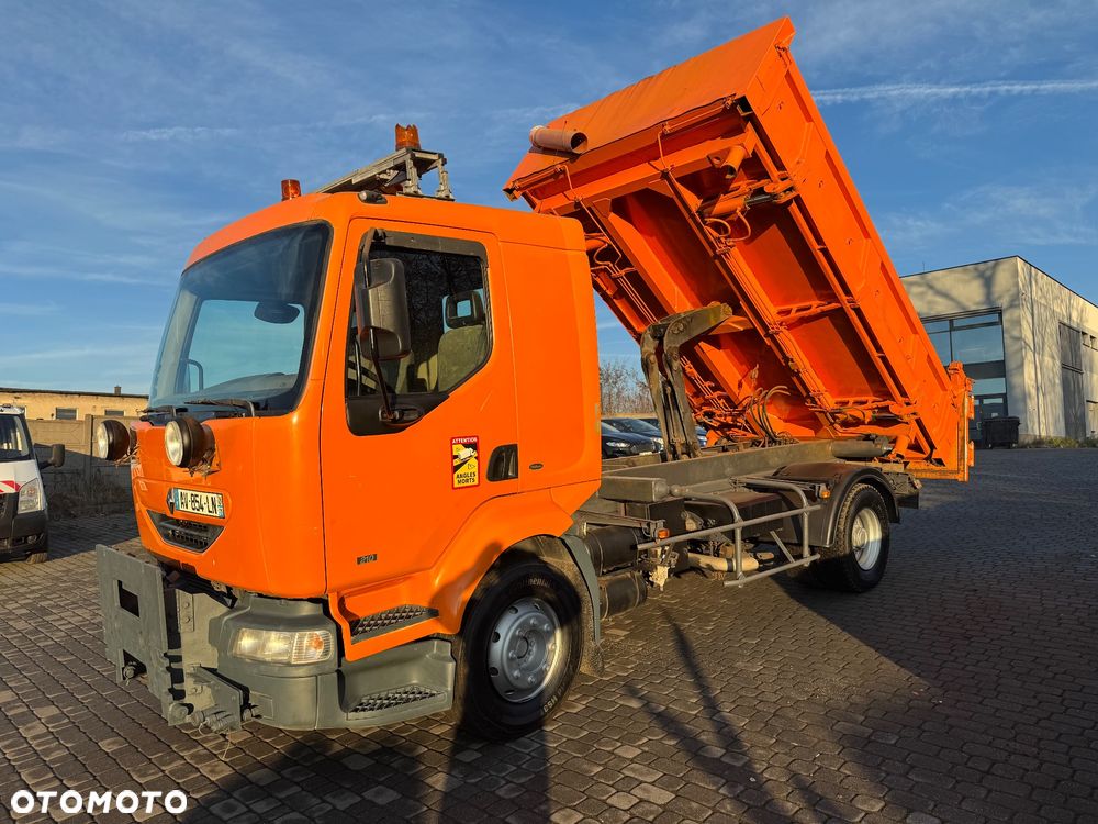 Renault Midlum Wywrotka 3 str. 2 x HYDROBURTA Specjalny Czołownica Solarka Piaskarka - 1