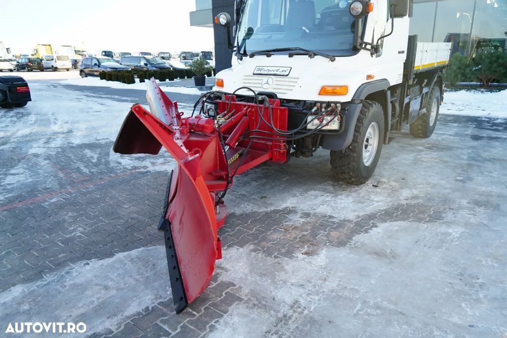 Mercedes-Benz UNIMOG U300 / 4X4 / BASCUNĂTOR 3 LATE / PLUG / MUNICIPAL / CUPLĂRI HIDRAULICE / EPS + AMBREIAJ - 11