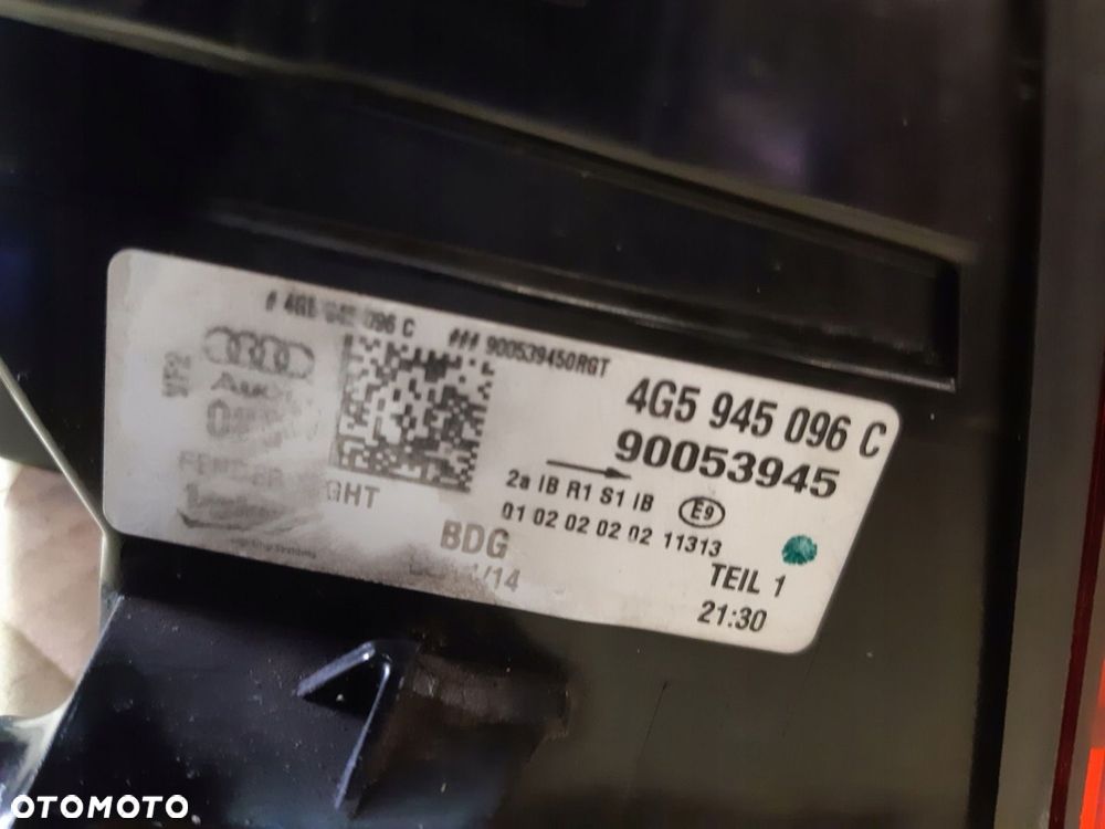 AUDI A6 C7 LIFT SEDAN LAMPY LAMPA LEWA PRAWA LED TYŁ KOMPLET CIEMNE - 8