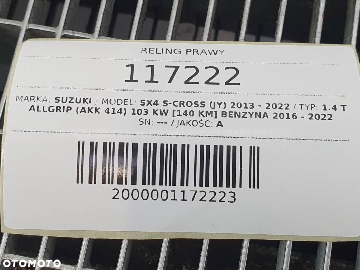 RELING DACHOWY PRAWY LISTWA CHROM SUZUKI SX4 S-CROSS LIFT 78210-61 - 12