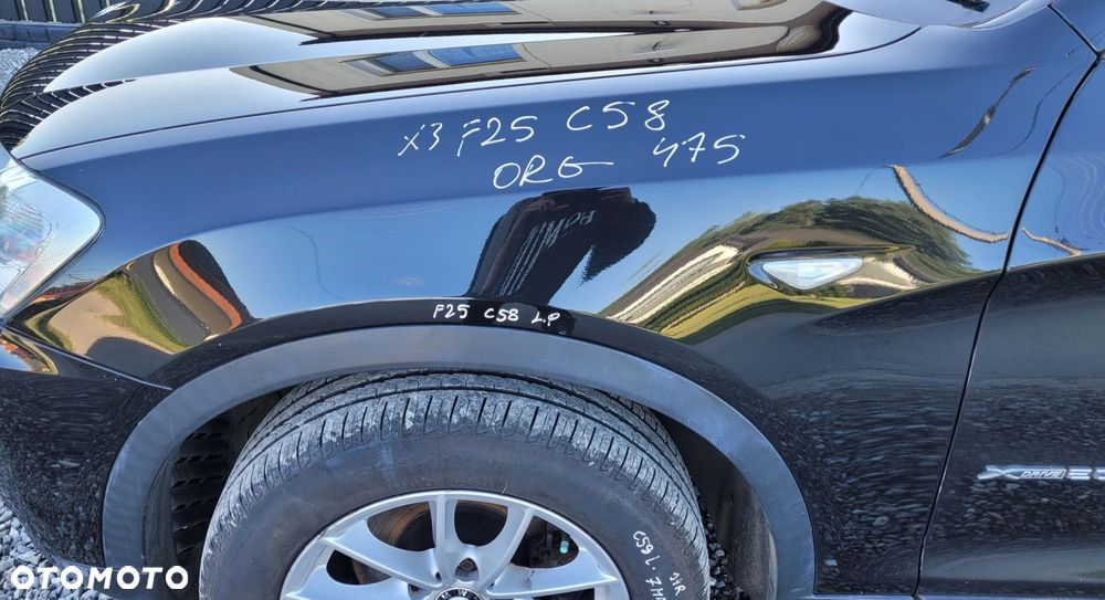 BŁOTNIK LEWY PRZÓD PRZEDNI BMW X3 F25 475 BLACK SAPPHIRE ORG LAKIER C58