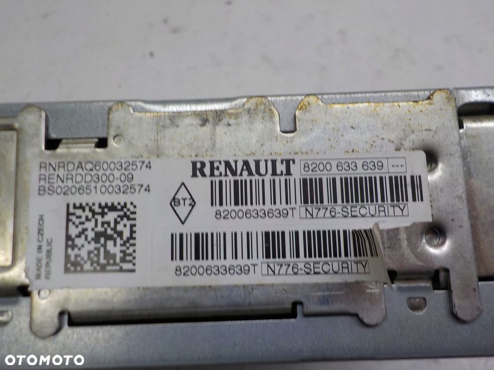 RENAULT TWINGO CLIO II KANGOO RADIO CD 8200633639 KOD - 2