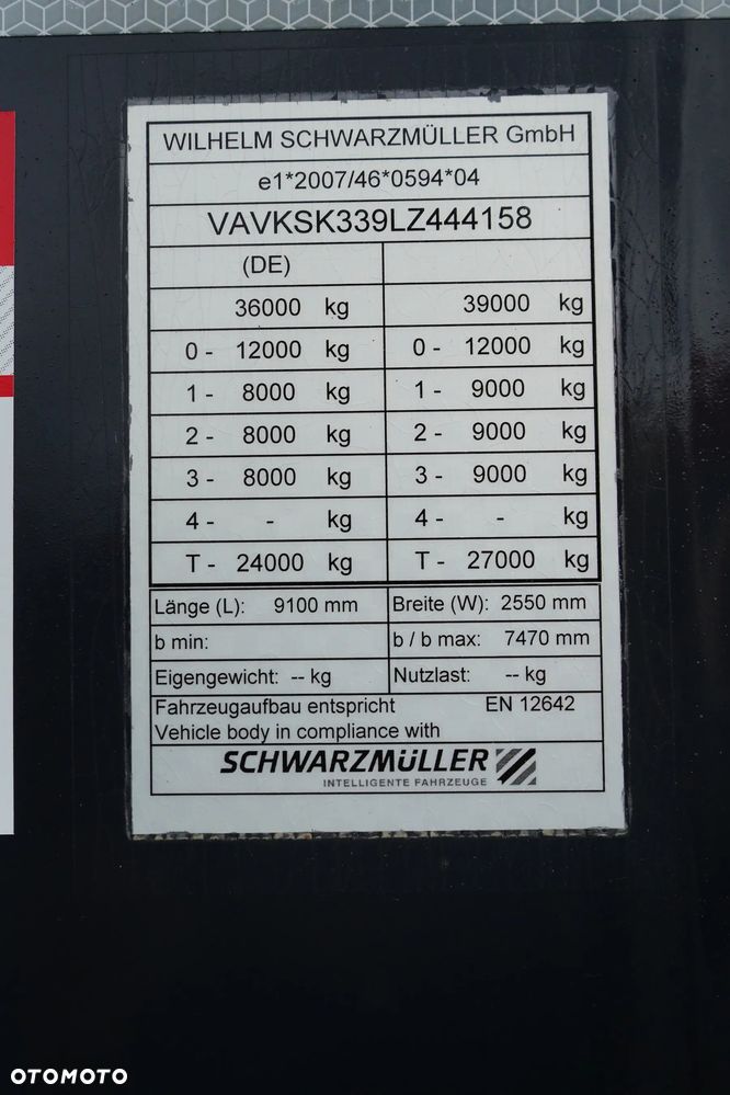 Schwarzmuller / WYWROTKA / 26 M3 / OŚ PODNOSZONA - 11