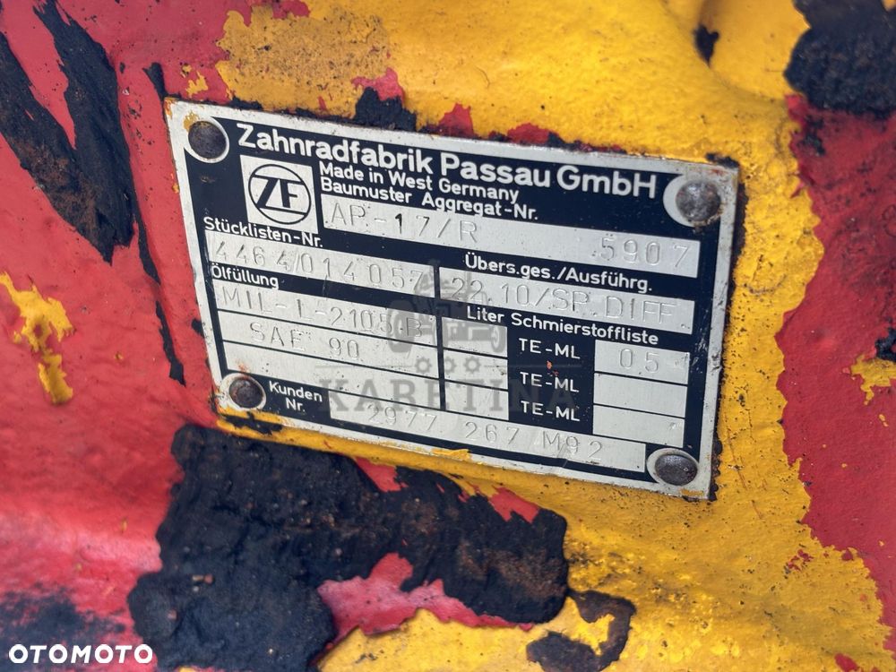 HANOMAG ZF AP-17/R Układ Planetarny Wkład Pokrywa Kapelusz Wał CZĘŚCI - 12