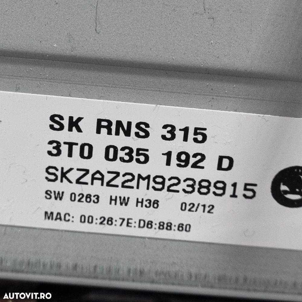 Navigatie Skoda Yeti 2009 - 2013 (1406) 3t0035192D - 5