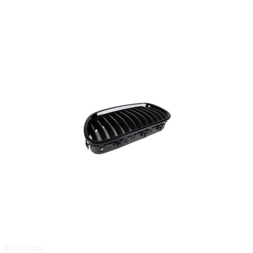 Grila radiator Bmw Seria 5 (F10/F11), 12.2009- Model M-trim, stanga/dreapta, negru, 51712165539, 201905-5 - 1