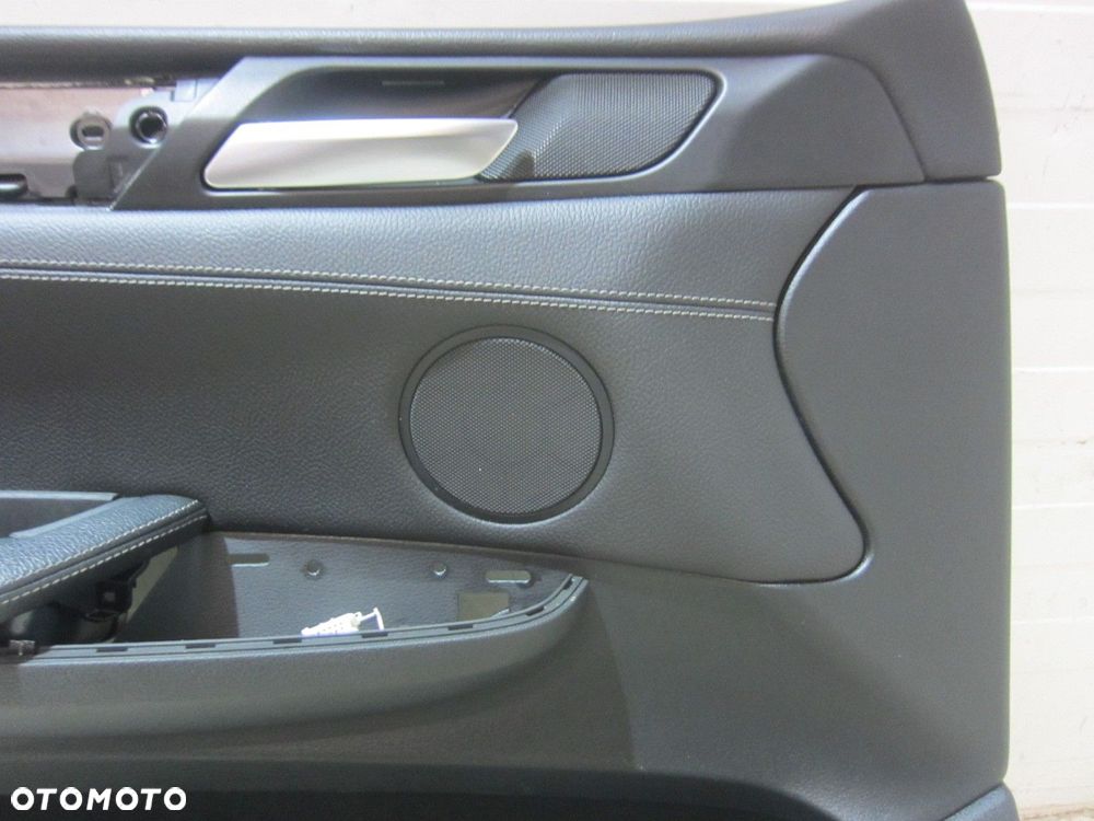BMW X3 F25 BOCZEK CZARNY  DRZWI SKÓRA NEVADA LEWY PRZÓD 51417394527 7279855 - 8