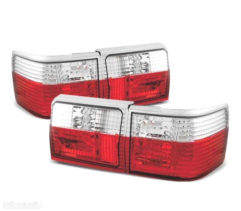 FAROLINS TRASEIROS AUDI 80 AVANT 86-91 VERMELHO BRANCO - 1