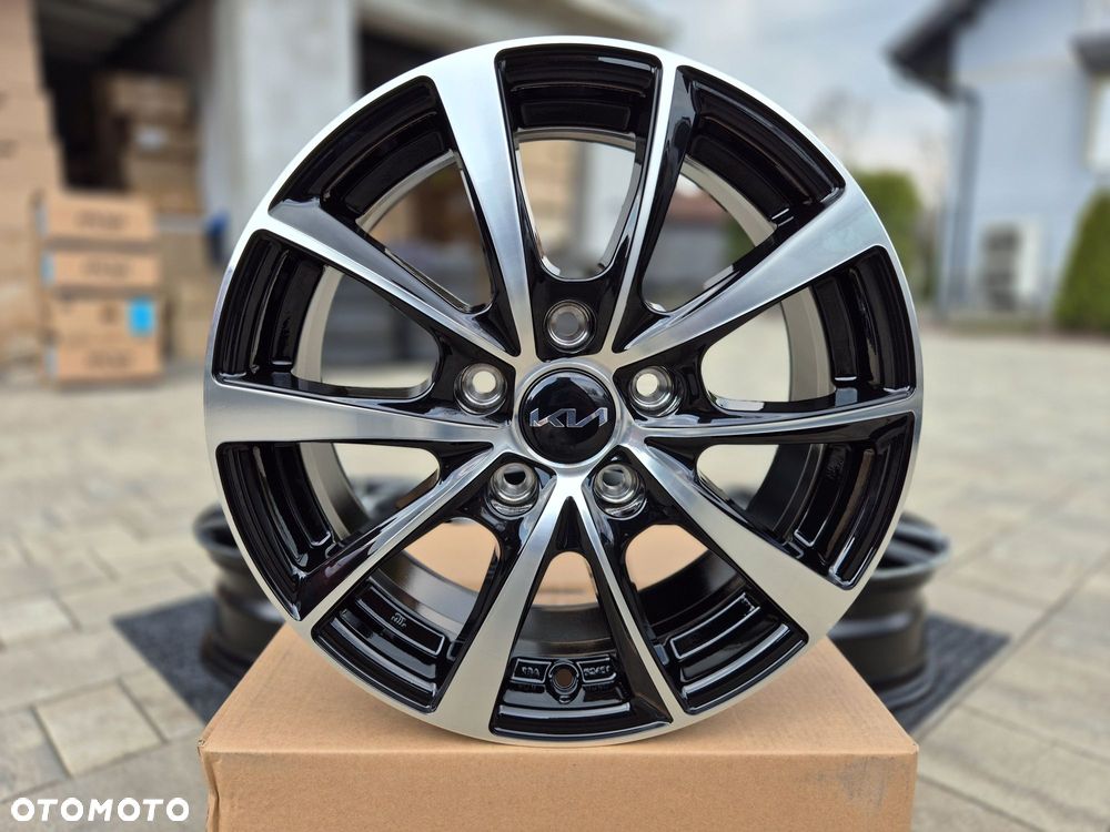 KIA 16 " Felgi Nowe 5x114,3 Ceed Cerato Soul Pro Cee'd alufelgi Czarny / Poler - 2
