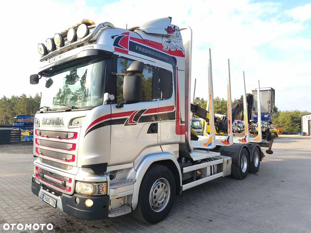 Scania R 6x4 Jonsered 1080 do lasu 2014 rok drzewa drewna kłonice - 1