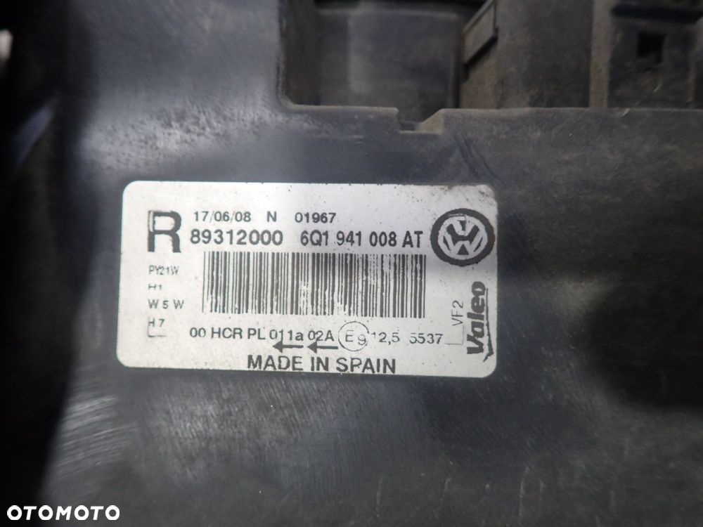 LAMPA PRAWA PRZEDNIA VOLKSWAGEN POLO IV LIFT 6Q1941008AT - 3