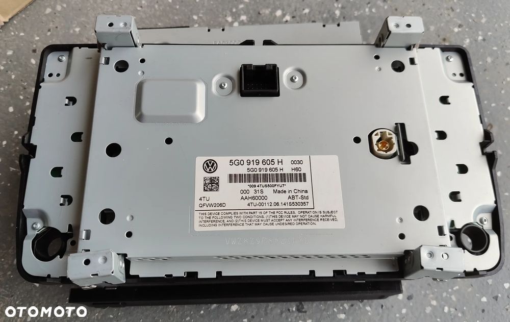 VW MiB zmieniarka ekran ramka 5G0035844, 5G0919605H, 5GM819728 - 4