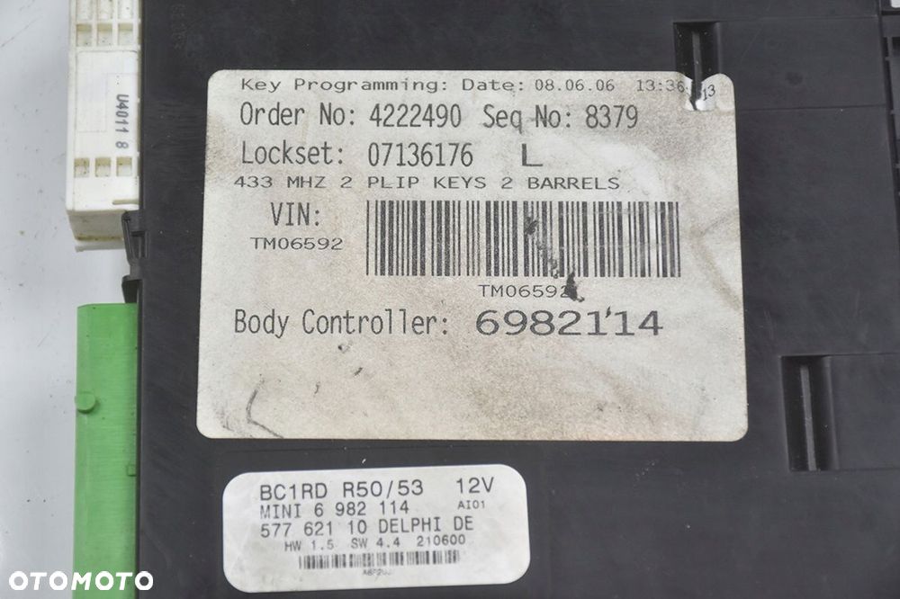 moduł komfortu mini cooper one r50 6982114 - 3