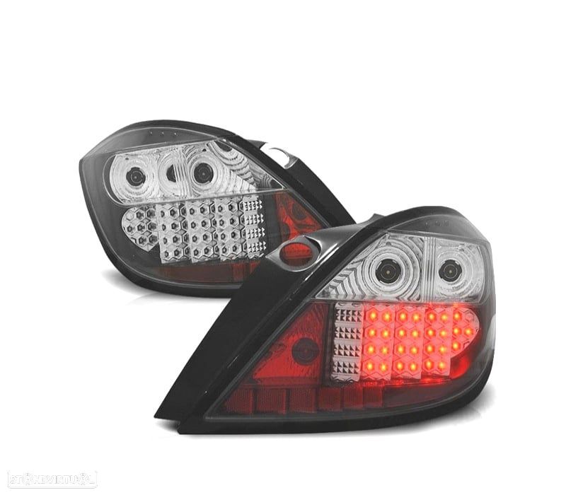 FAROLINS TRASEIROS PARA OPEL ASTRA H 04-09 LED FUNDO PRETO - 1