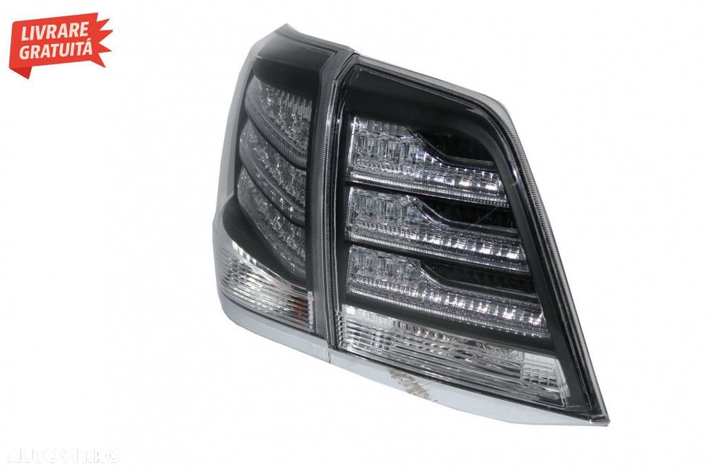 Stopuri LED Alb si Negru Toyota Land Cruiser FJ200 J200 (2007-2011) - 4