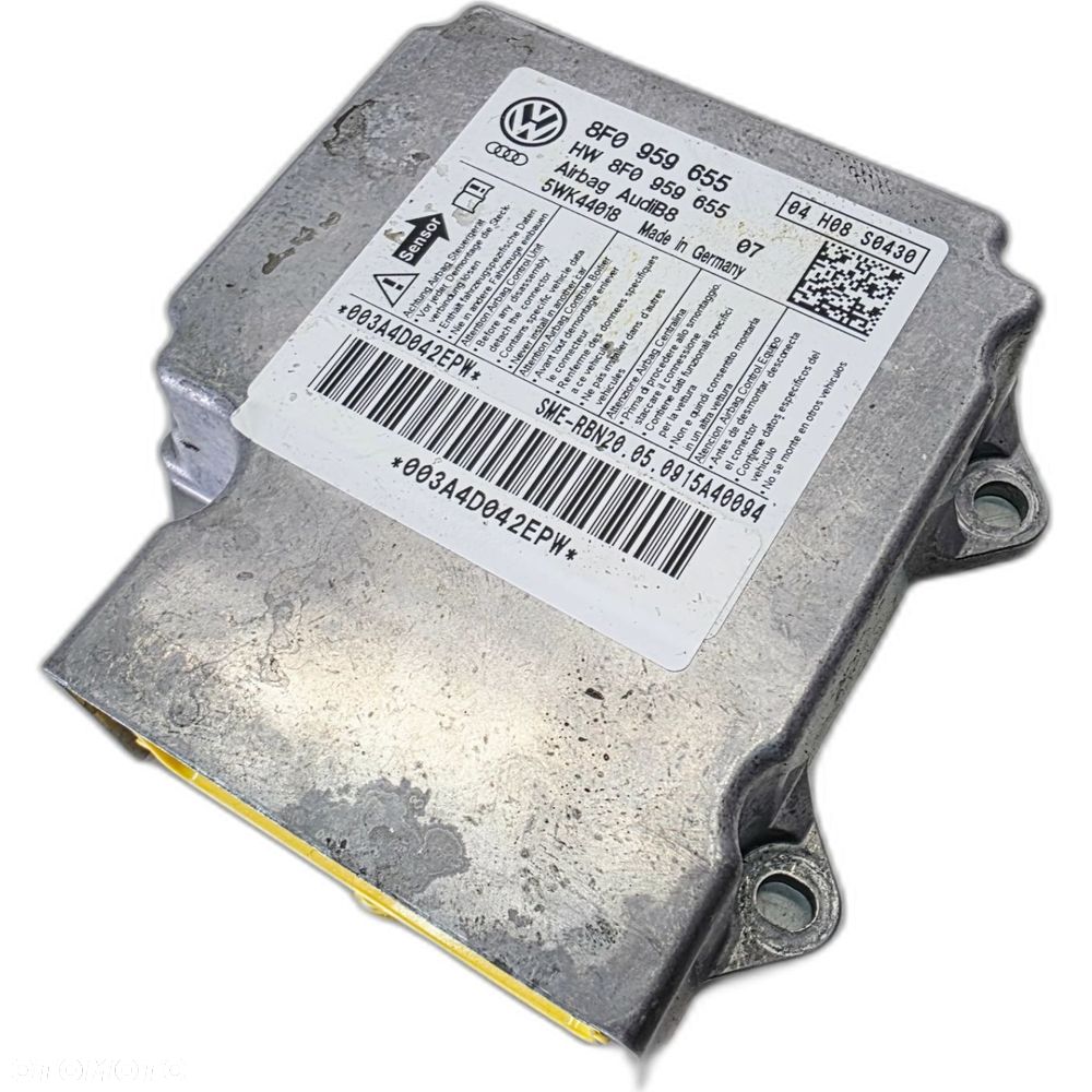 MODUŁ SENSOR PODUSZEK AIRBAG AUDI A5 8F CABRIO 8F0959655 - 1