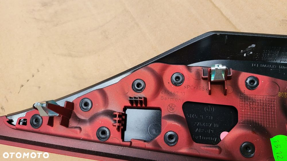 dekor deski konsoli kratka bmw 3 f30 f31 czerwony - 4