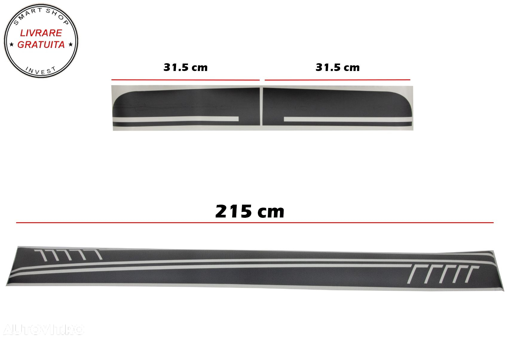 Stickere Laterale Negru Mat Mercedes Coupe C238 W212 W213 E200 E300 E350 E46 E63 C- livrare gratuita - 9