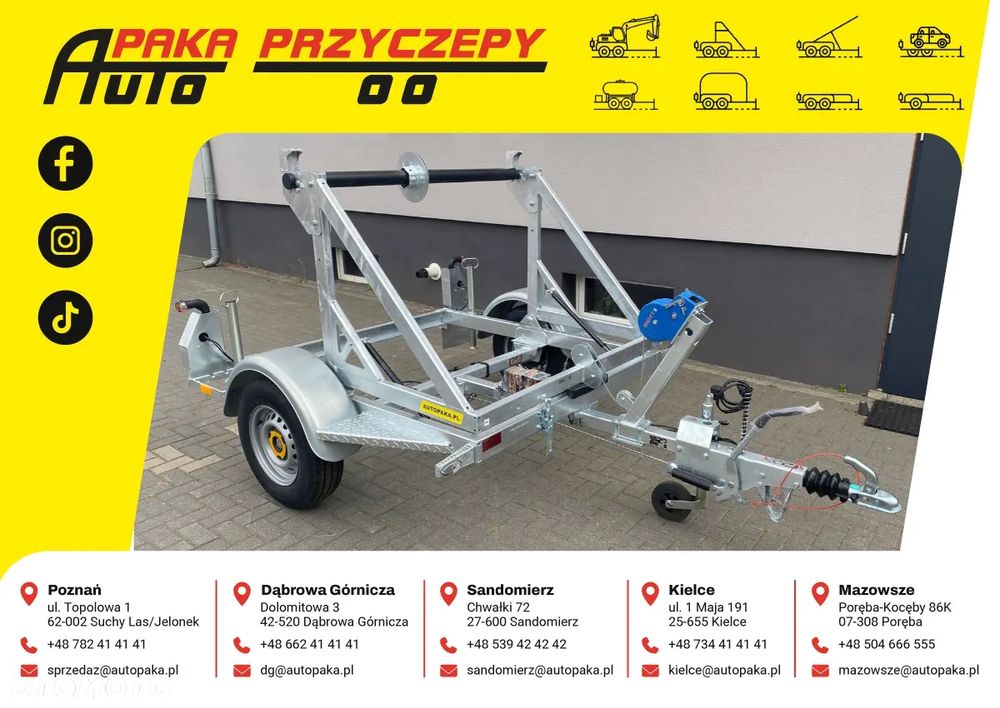 Wark Przyczepa kablowa, DMC 1350 KG