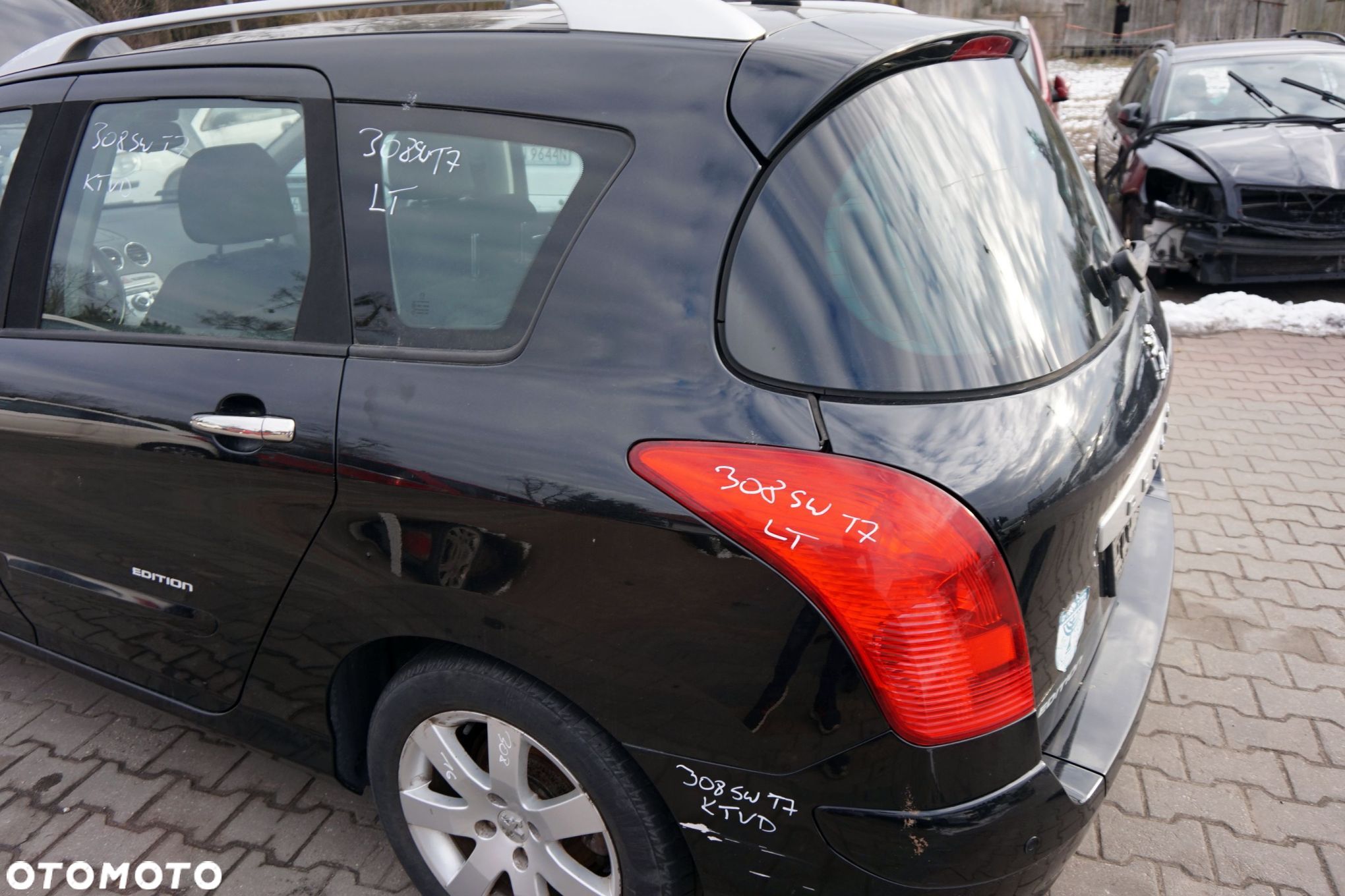SZYBA KAROSERYJNA TYLNA LEWA BOCZNA 308 I T7 SW KOMBI 8569VV PEUGEOT 2007-2011 - 1