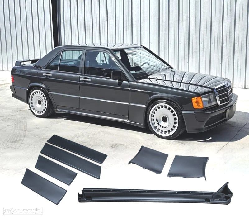 EMBALADEIRAS + FRISOS LATERAIS MERCEDES 190 W201 83-87 LOOK EVO 1 AMG - 1