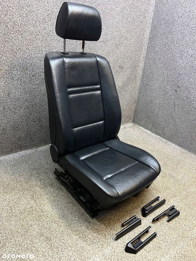 Fotel kierowcy lewy przod przedni grzany skora czarna BMW X5 E70 LADNY - 4
