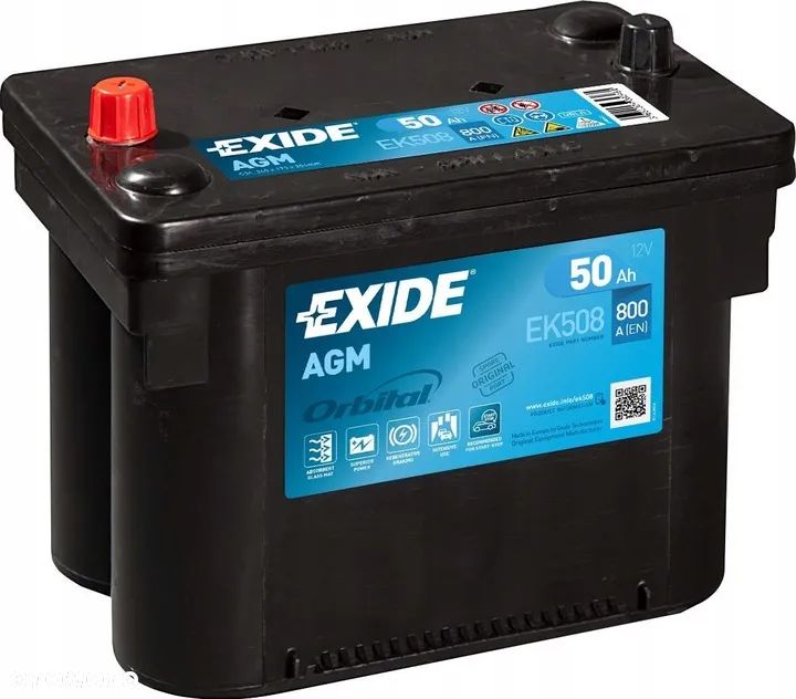 AKUMULATOR EXIDE EK508 START-STOP AGM 12V 50AH 800A Fiat Freemont, PT Cruiser, Dodge Journey Rybnik - 1