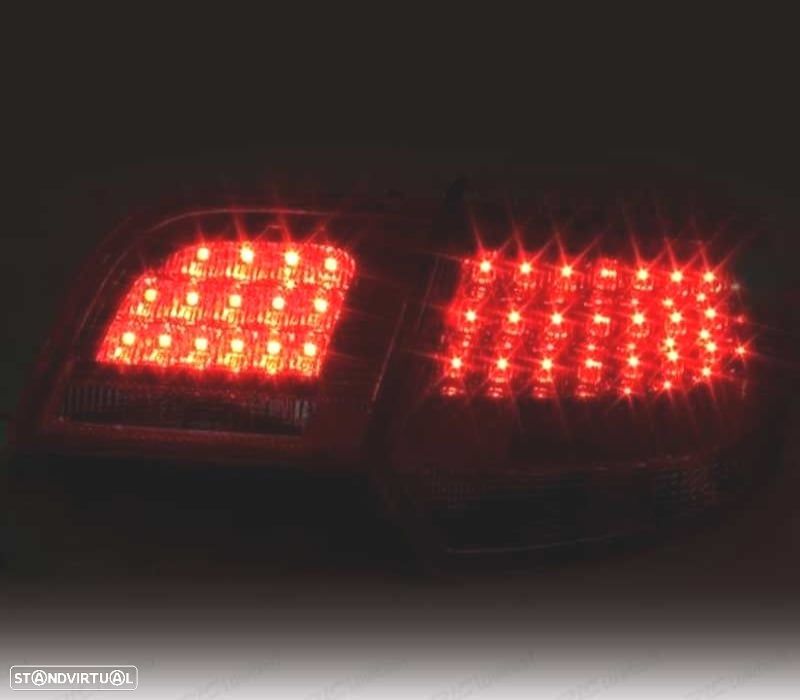 PILOTOS AUDI A3 8PA SPORTBACK 04-08 LED VERMELHO CROMADO - 2
