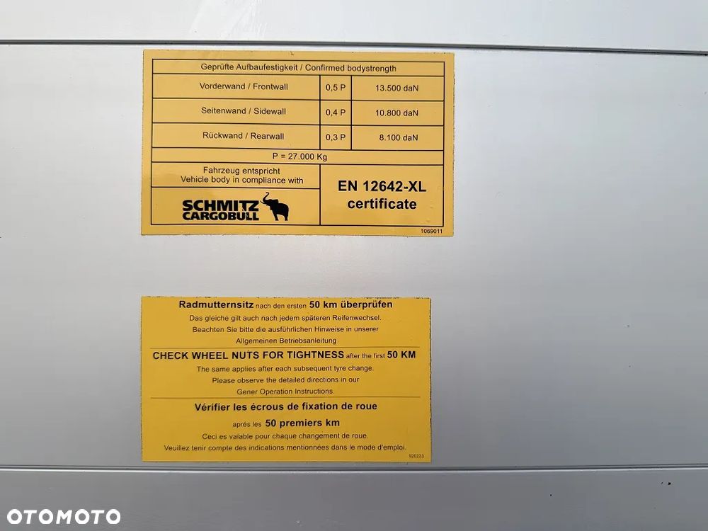 Schmitz Cargobull STANDARD / 2019 / OŚ PODN./ PALECIARA / MULTILOCK / CERT.XL / SALON / STAN IDEALNY / - 18