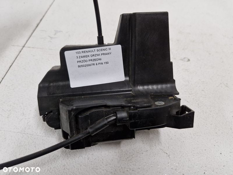 RENAULT SCENIC 3 III ZAMEK DRZWI PRAWY PRZÓD PRZEDNI 6 PIN 805020007R - 2