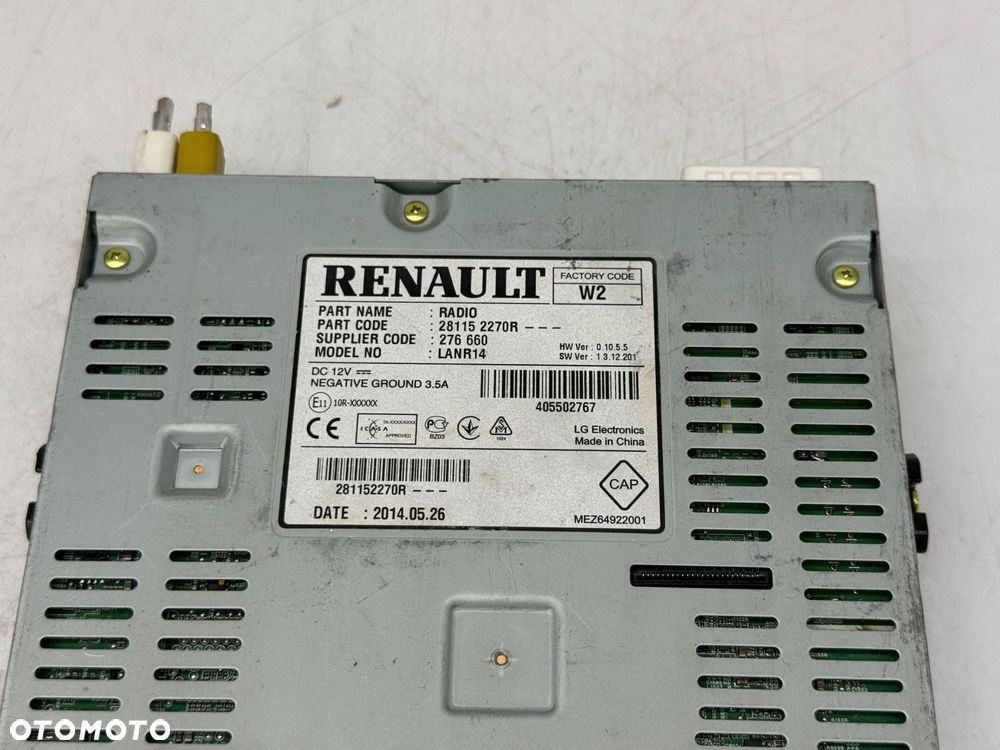 stacja multimedialna radio renault espace v 281152270r - 4