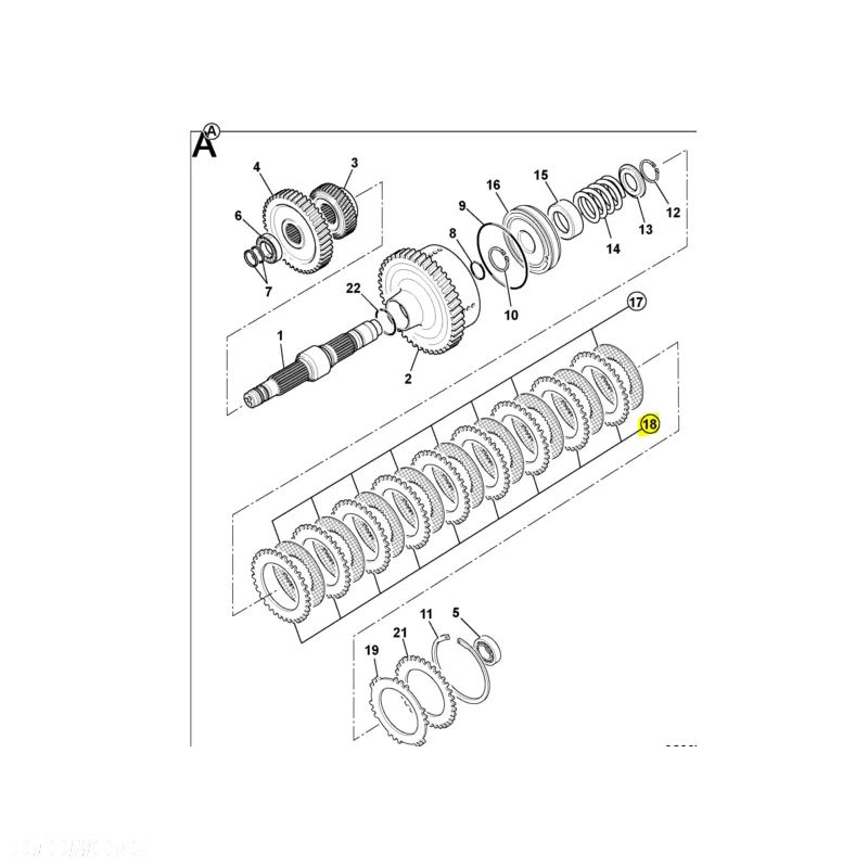 Przekładka skrzyni biegów JCB 331/16516 ORG - 2