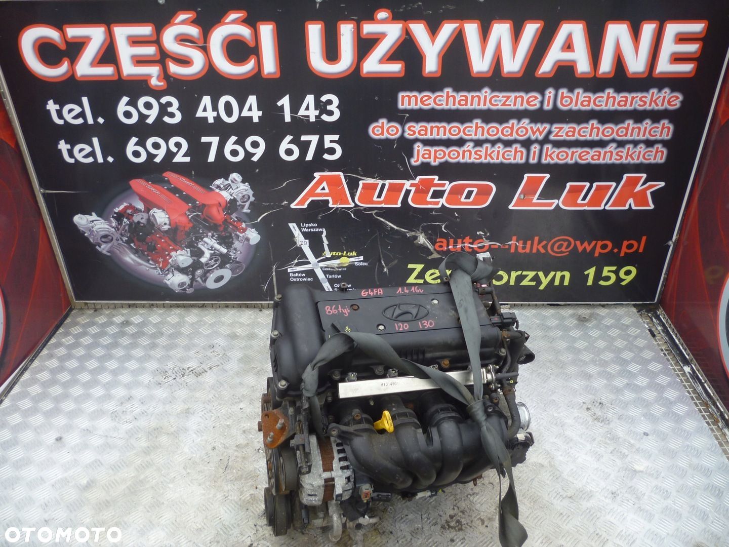 SILNIK HYUNDAI I20 I30 1.4 16V G4FA 86 TYS - 1