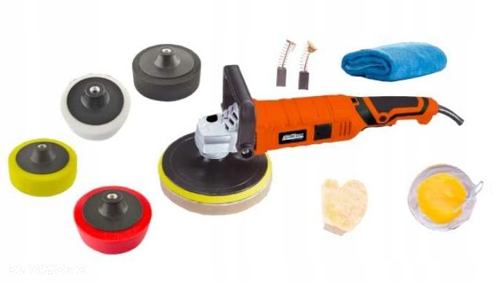 POLERKA ELEKTRYCZNA SAMOCHODOWA 2650W 180MM 800-3300rpm ZESTAW XXL  GĄBKI - 2